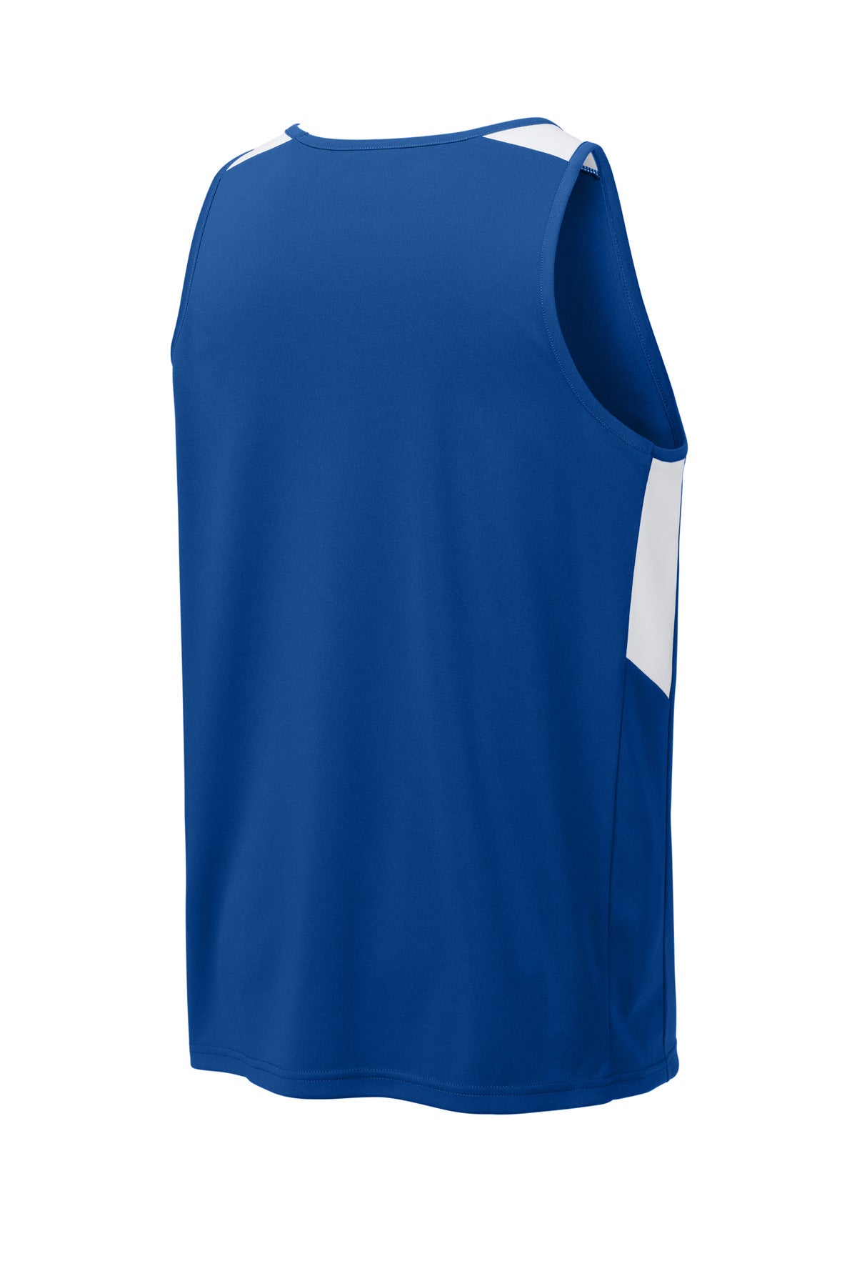 Sport-Tek Club Track Tank - True Royal/ White