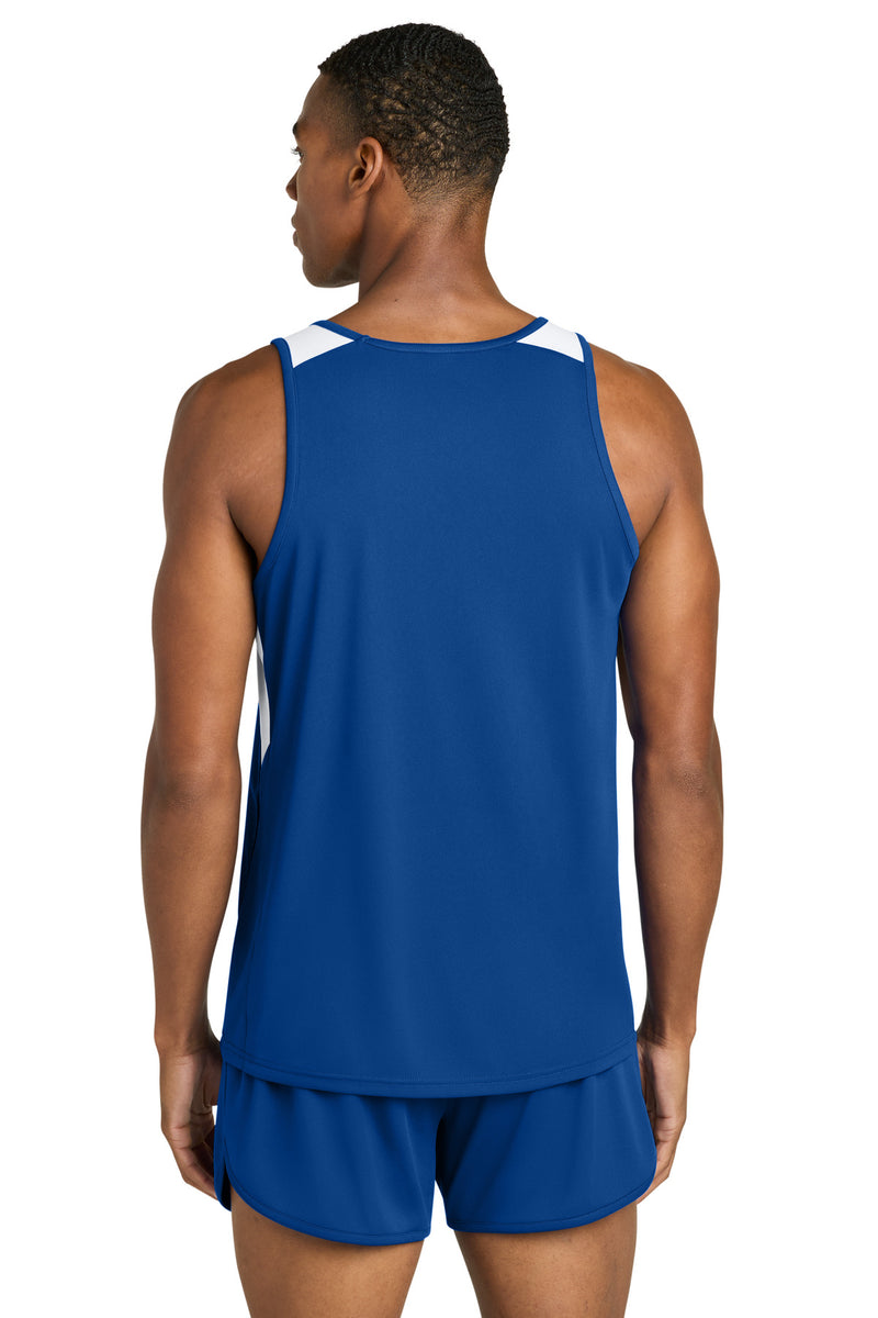 Sport-Tek Club Track Tank - True Royal/ White