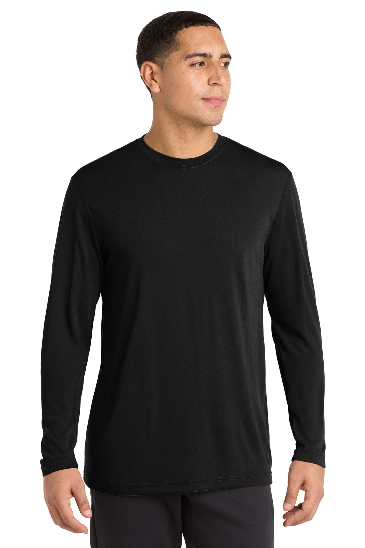 Sport-Tek Long Sleeve PosiCharge Competitor Cotton Touch Tee - Black