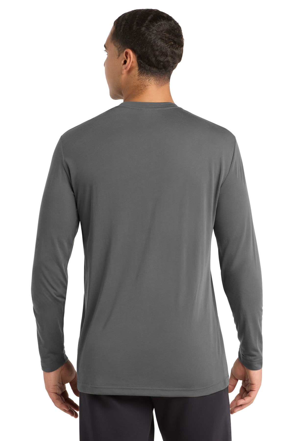 Sport-Tek Long Sleeve PosiCharge Competitor Cotton Touch Tee - Dark Smoke Grey