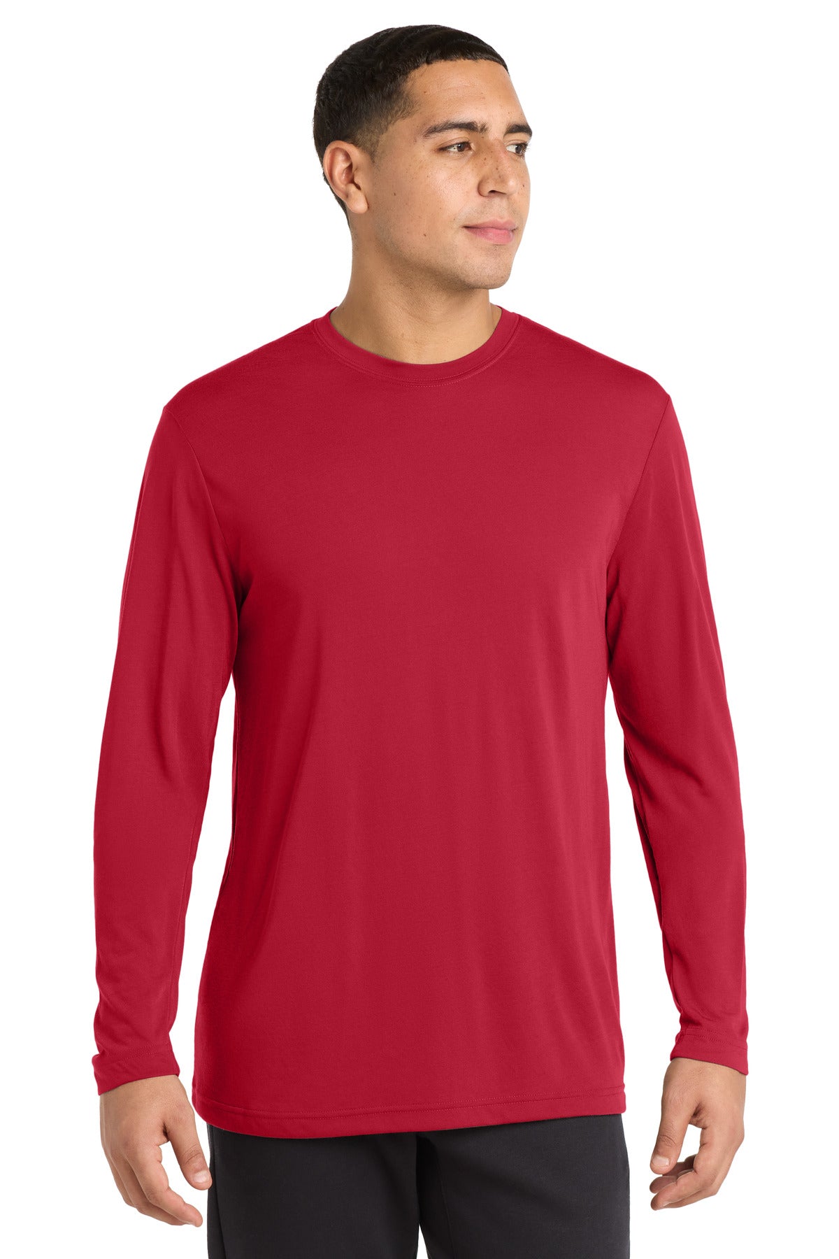 Sport-Tek Long Sleeve PosiCharge Competitor Cotton Touch Tee - Deep Red