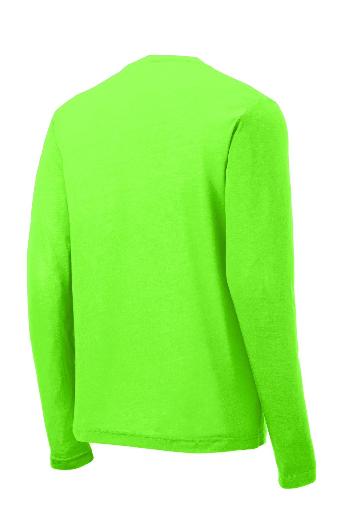 Sport-Tek Long Sleeve PosiCharge Competitor Cotton Touch Tee - Neon Green