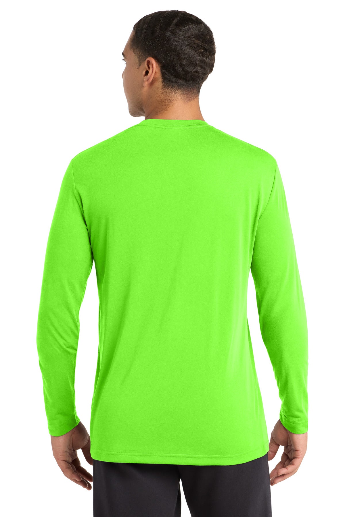 Sport-Tek Long Sleeve PosiCharge Competitor Cotton Touch Tee - Neon Green