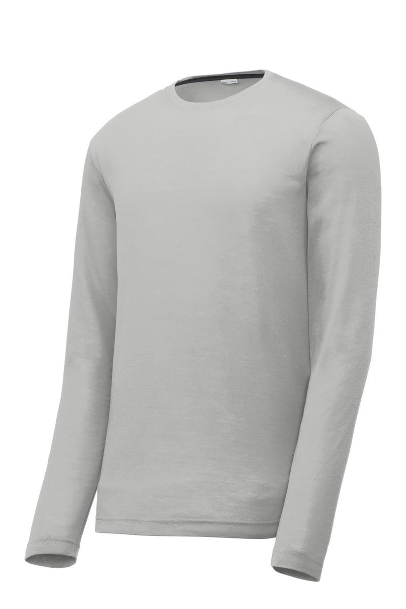 Sport-Tek Long Sleeve PosiCharge Competitor Cotton Touch Tee - Silver