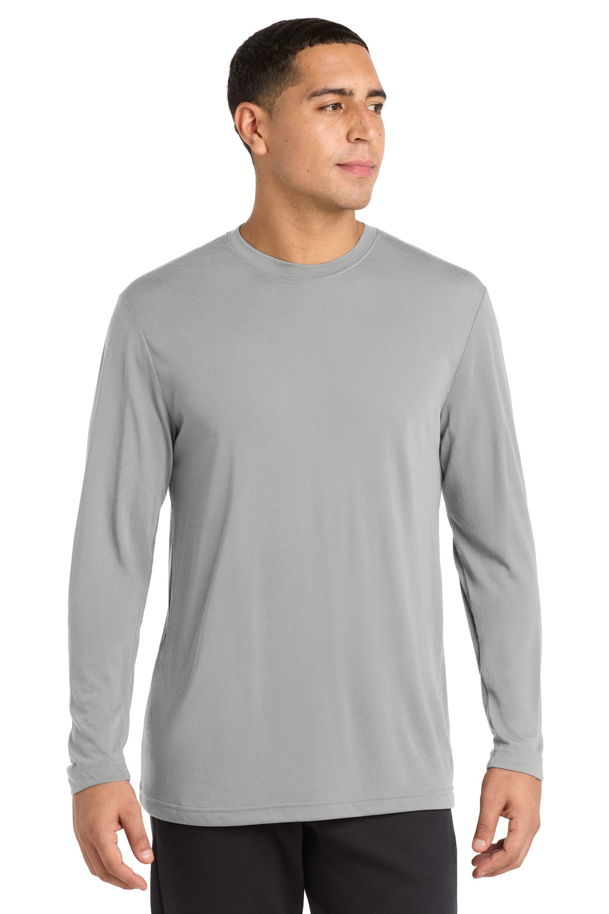 Sport-Tek Long Sleeve PosiCharge Competitor Cotton Touch Tee - Silver