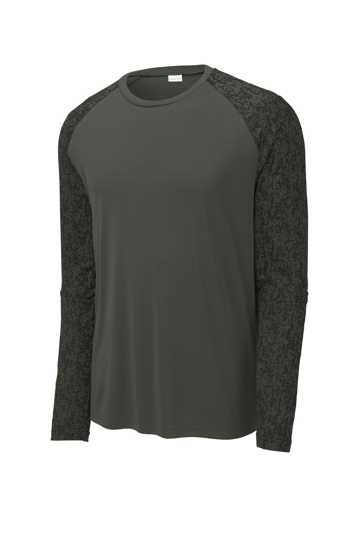 Sport-Tek  Long Sleeve Digi Camo Tee - Black