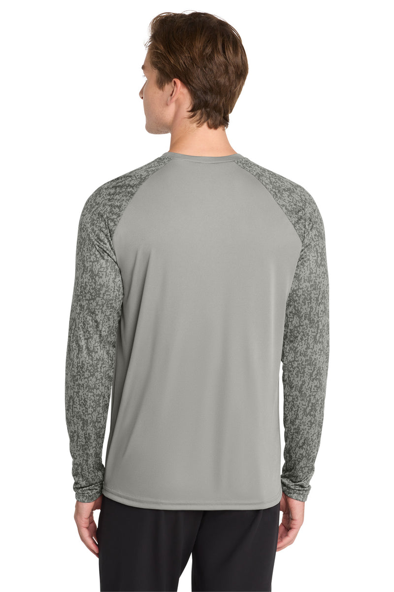 Sport-Tek  Long Sleeve Digi Camo Tee - Grey Concrete