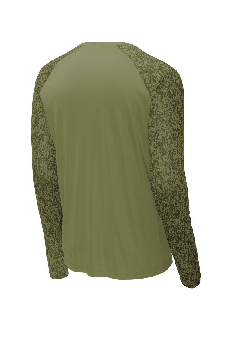 Sport-Tek  Long Sleeve Digi Camo Tee - Olive Drab Green