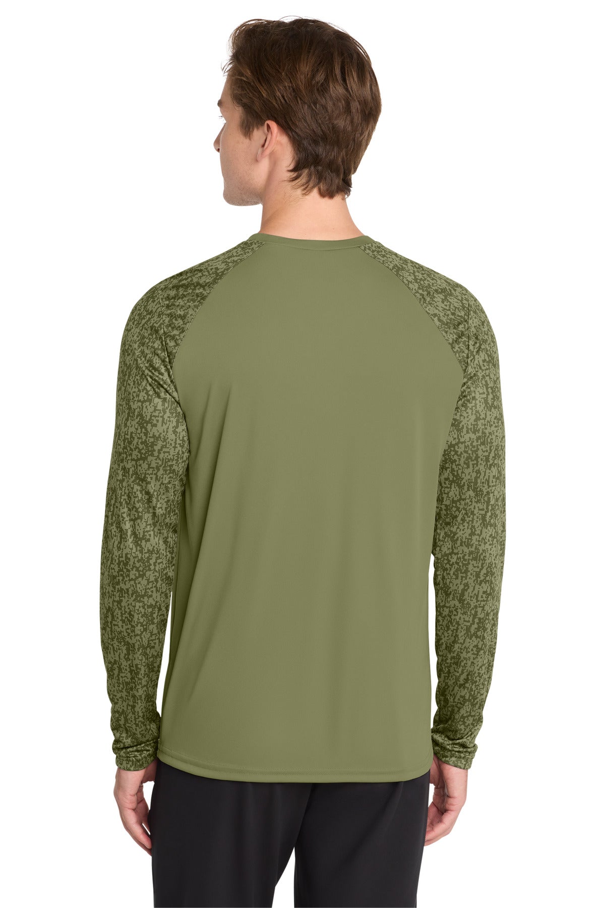 Sport-Tek  Long Sleeve Digi Camo Tee - Olive Drab Green