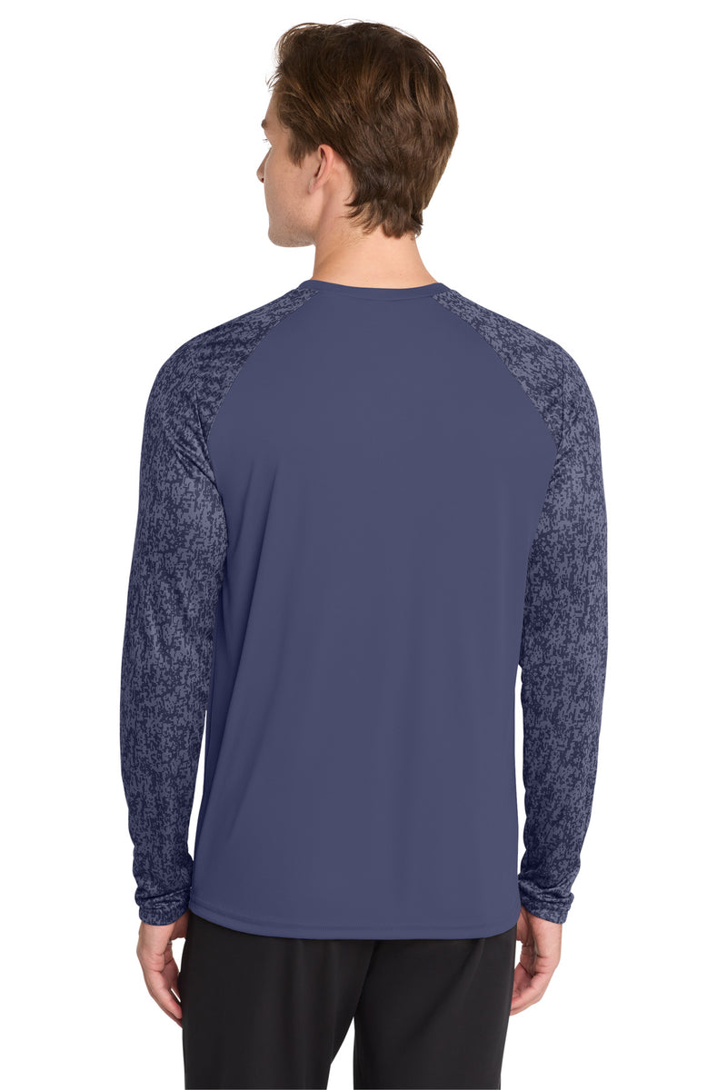 Sport-Tek  Long Sleeve Digi Camo Tee - True Navy