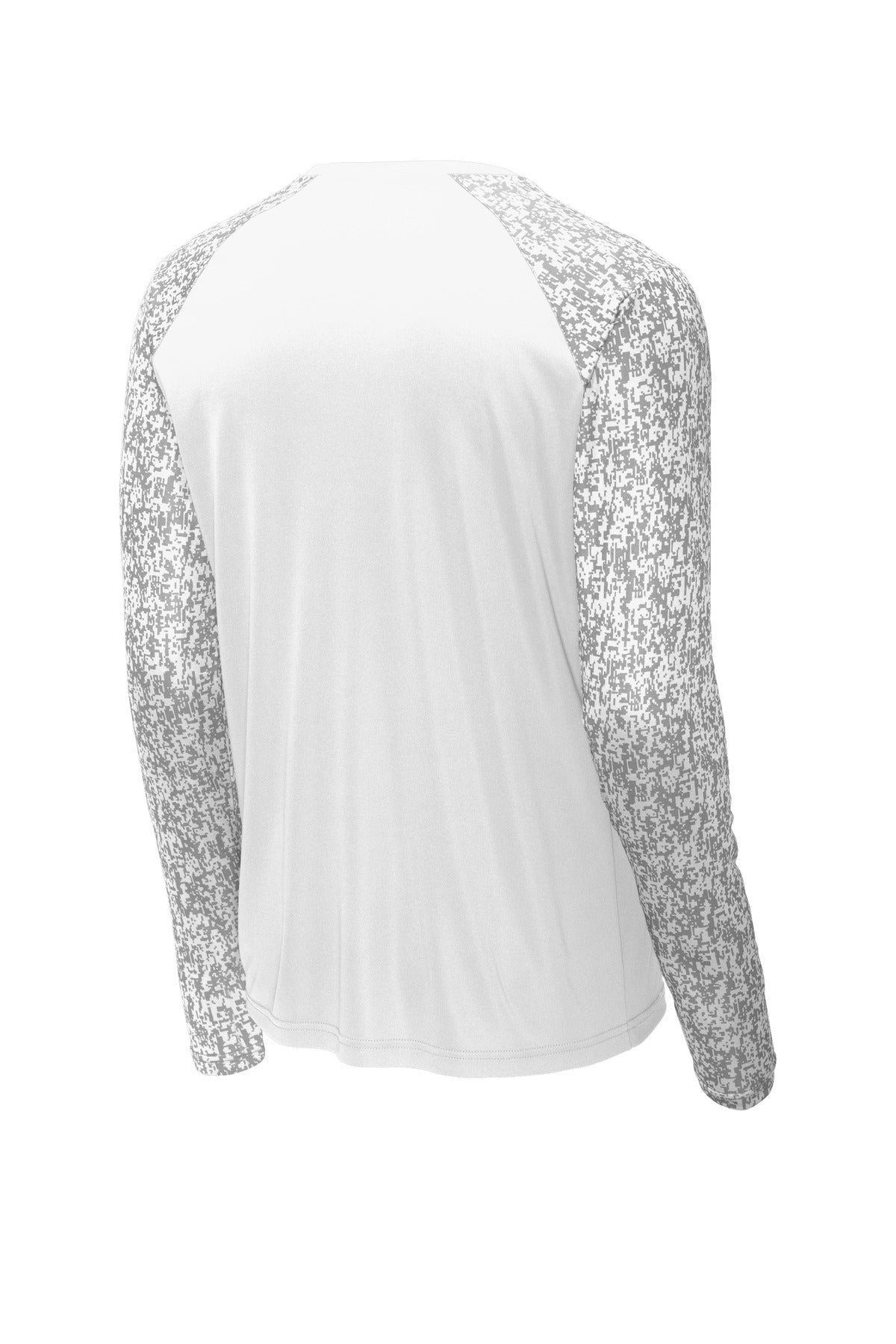 Sport-Tek  Long Sleeve Digi Camo Tee - White