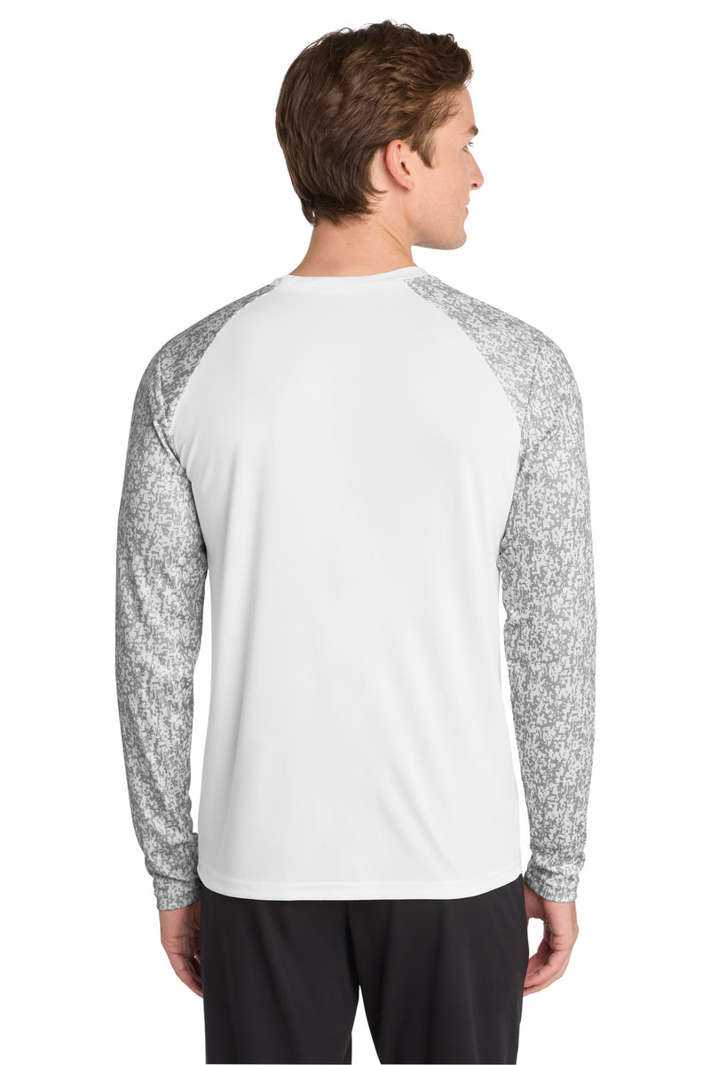 Sport-Tek  Long Sleeve Digi Camo Tee - White