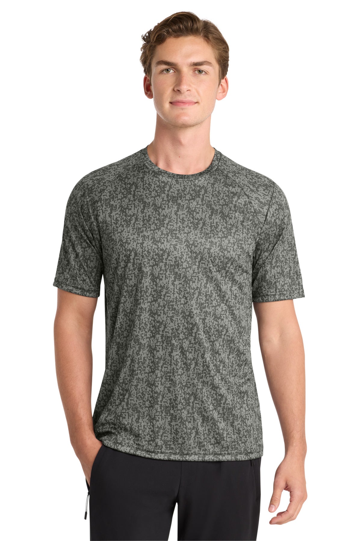 Sport-Tek  Digi Camo Tee - Grey Concrete
