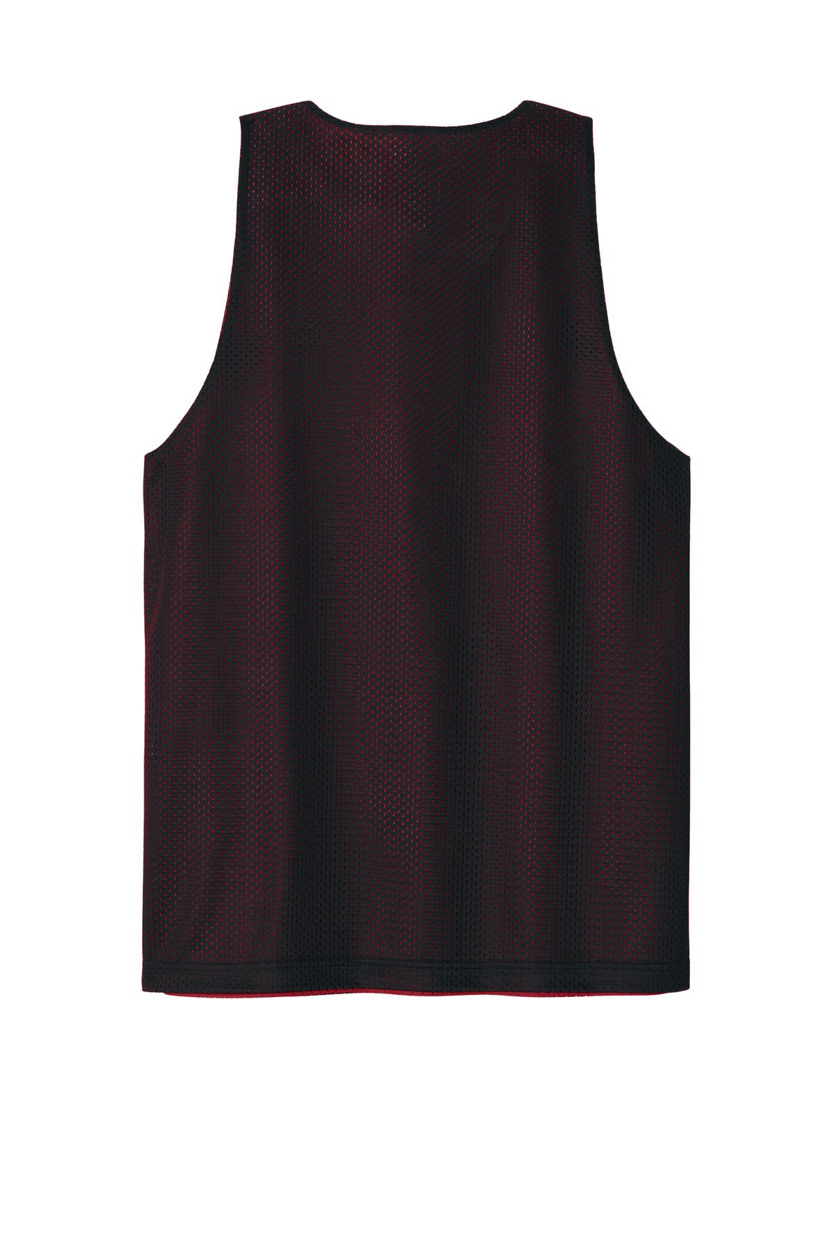 Sport-Tek PosiCharge Reversible Mesh Tank - Black/ Deep Red