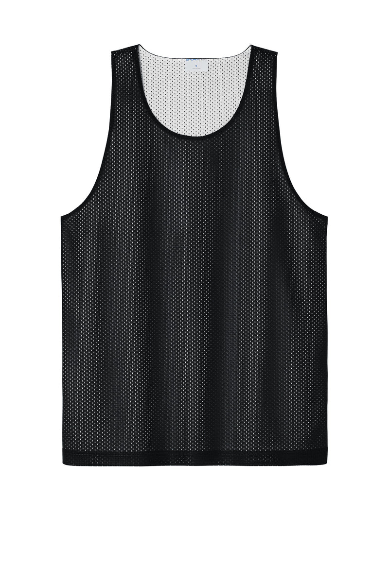 Sport-Tek PosiCharge Reversible Mesh Tank - Black/ White
