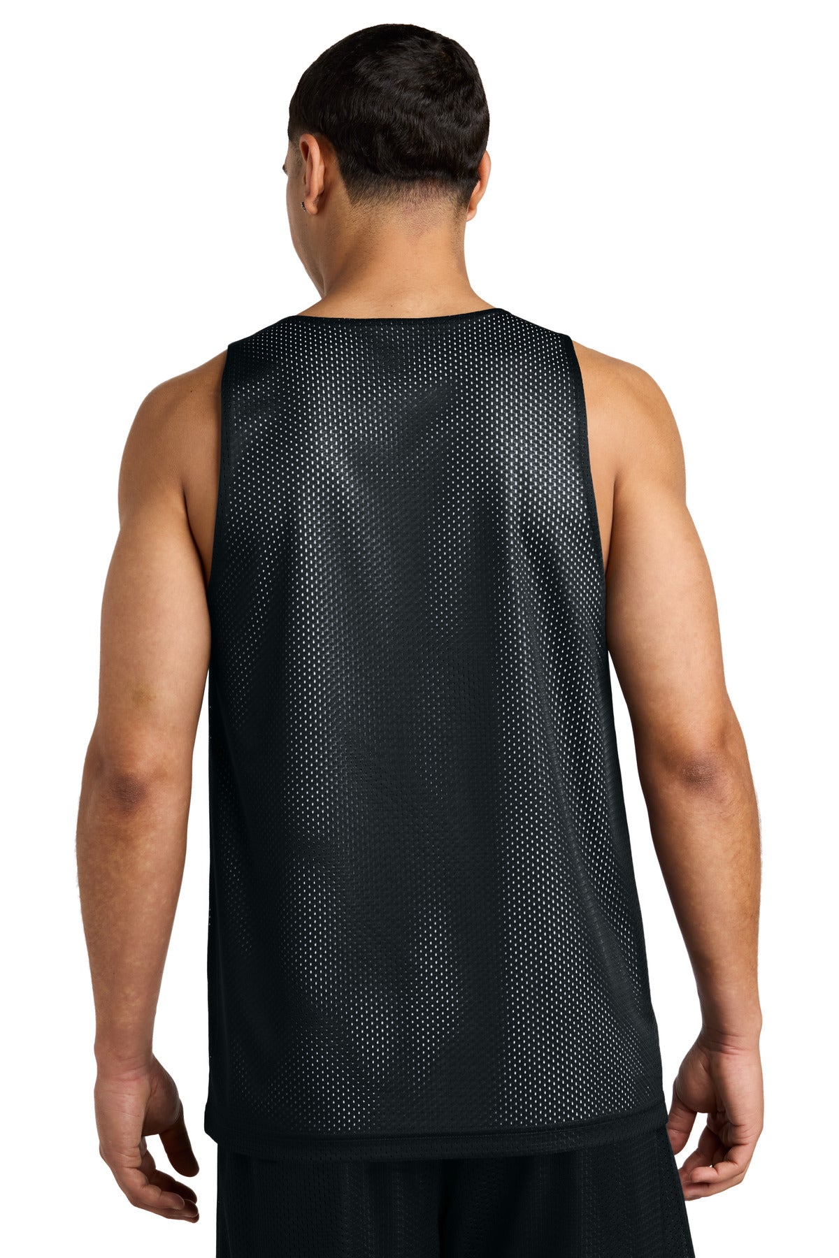 Sport-Tek PosiCharge Reversible Mesh Tank - Black/ White