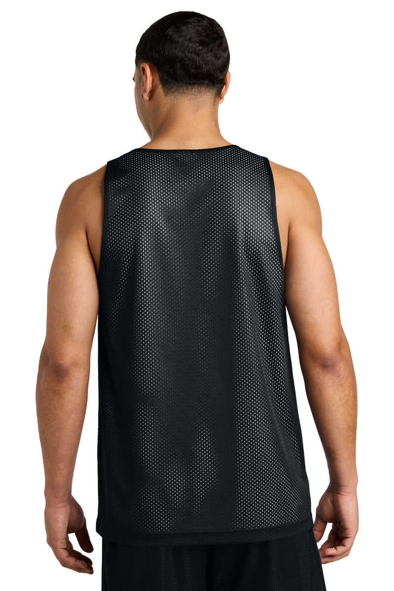 Sport-Tek PosiCharge Reversible Mesh Tank - Black/ White