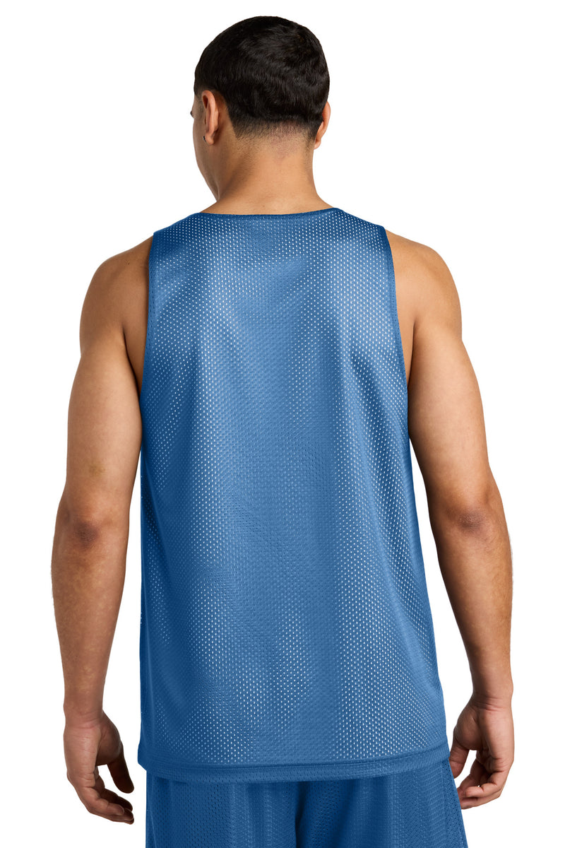 Sport-Tek PosiCharge Reversible Mesh Tank - Carolina Blue/ White