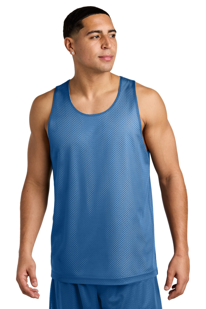 Sport-Tek PosiCharge Reversible Mesh Tank - Carolina Blue/ White