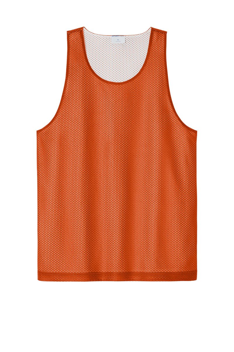Sport-Tek PosiCharge Reversible Mesh Tank - Deep Orange/ White