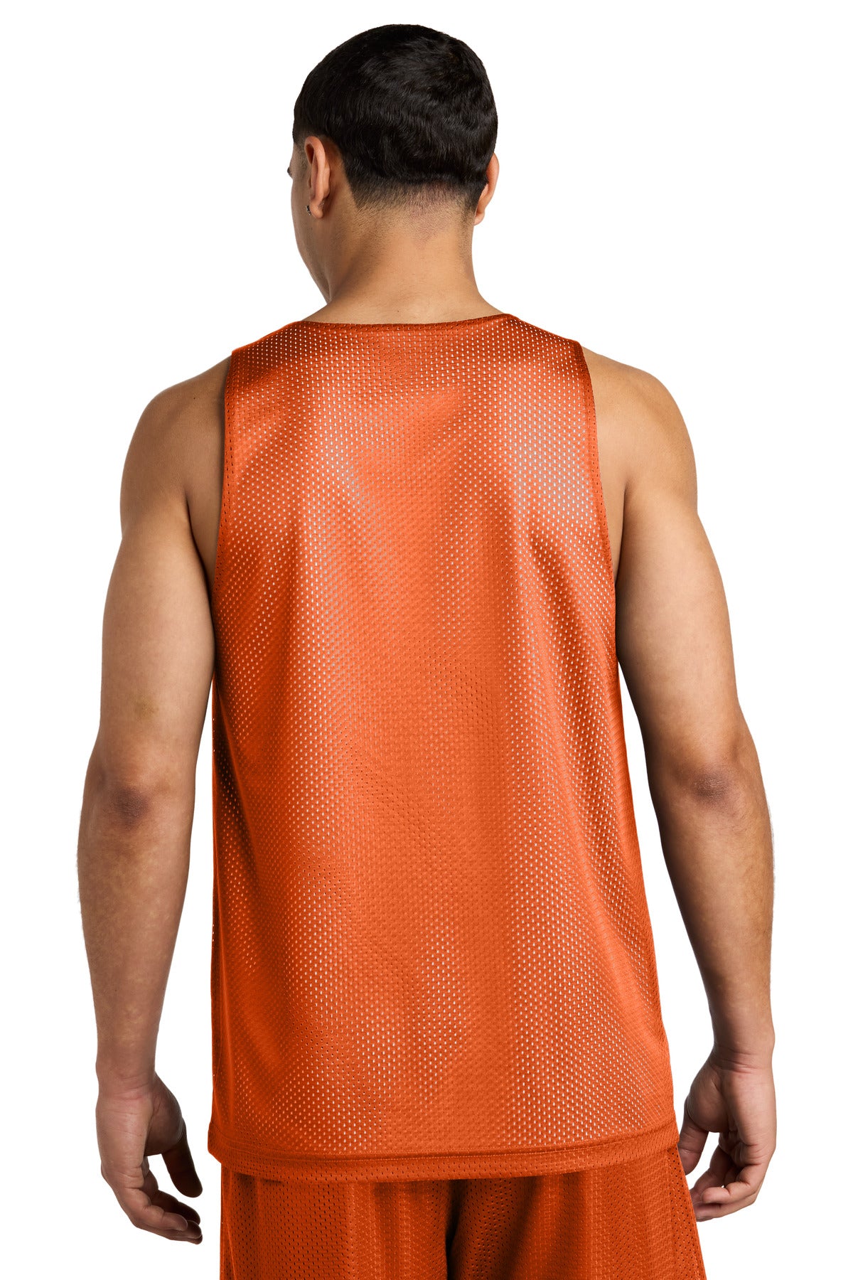 Sport-Tek PosiCharge Reversible Mesh Tank - Deep Orange/ White