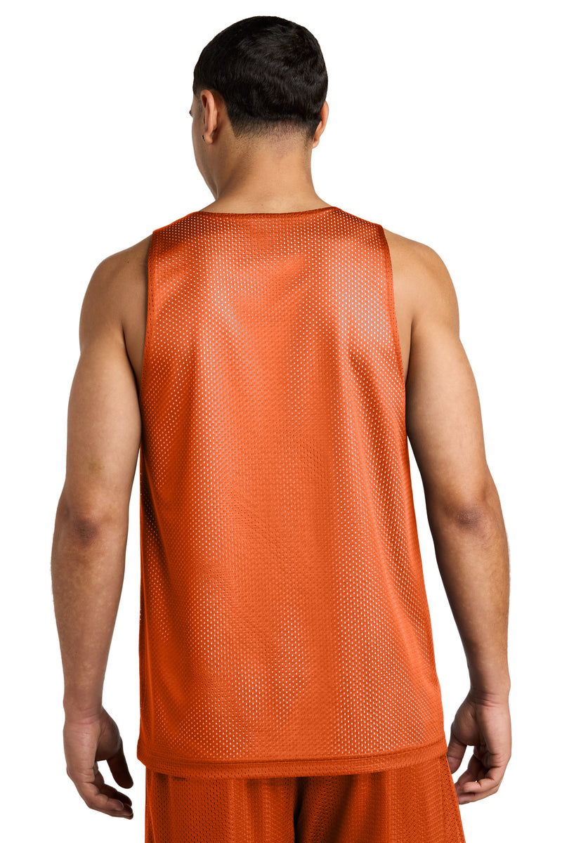 Sport-Tek PosiCharge Reversible Mesh Tank - Deep Orange/ White