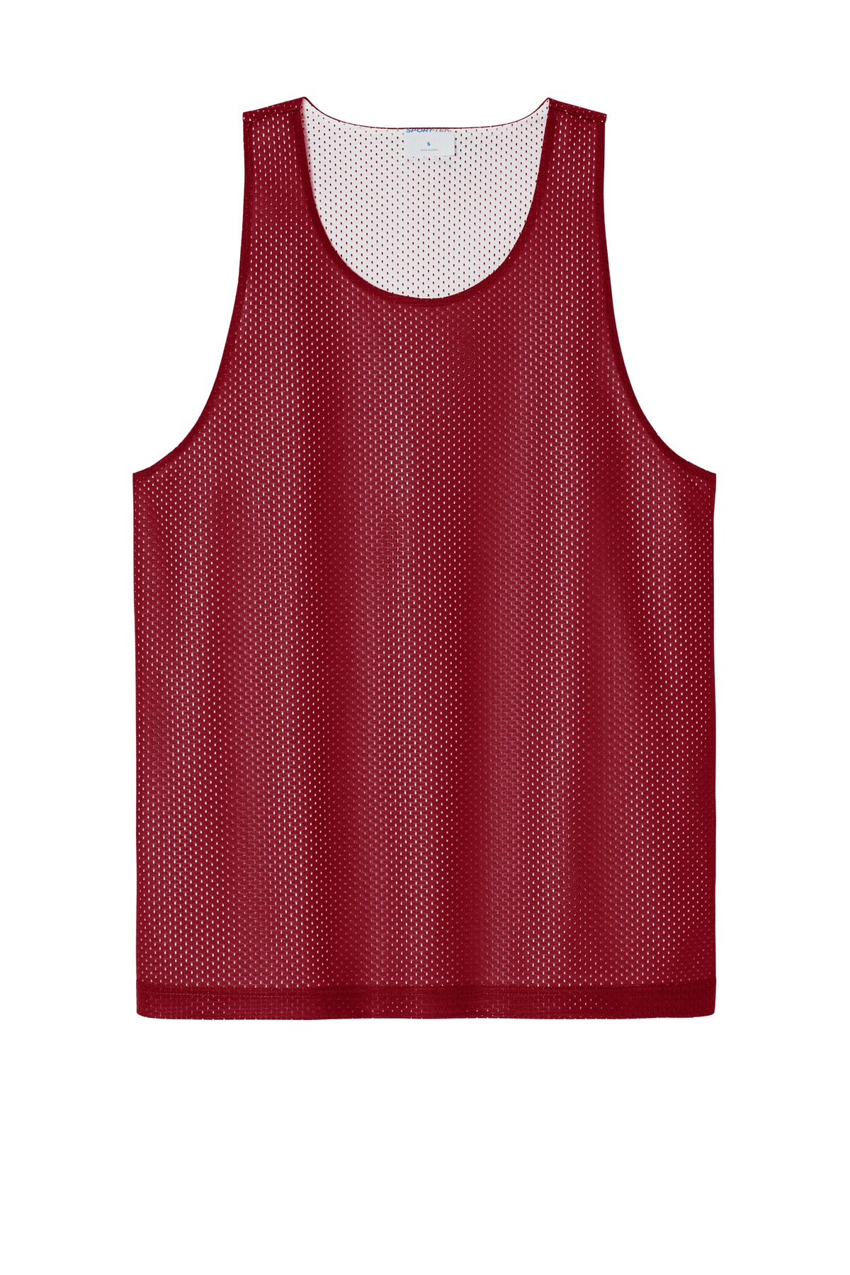 Sport-Tek PosiCharge Reversible Mesh Tank - Deep Red/ White