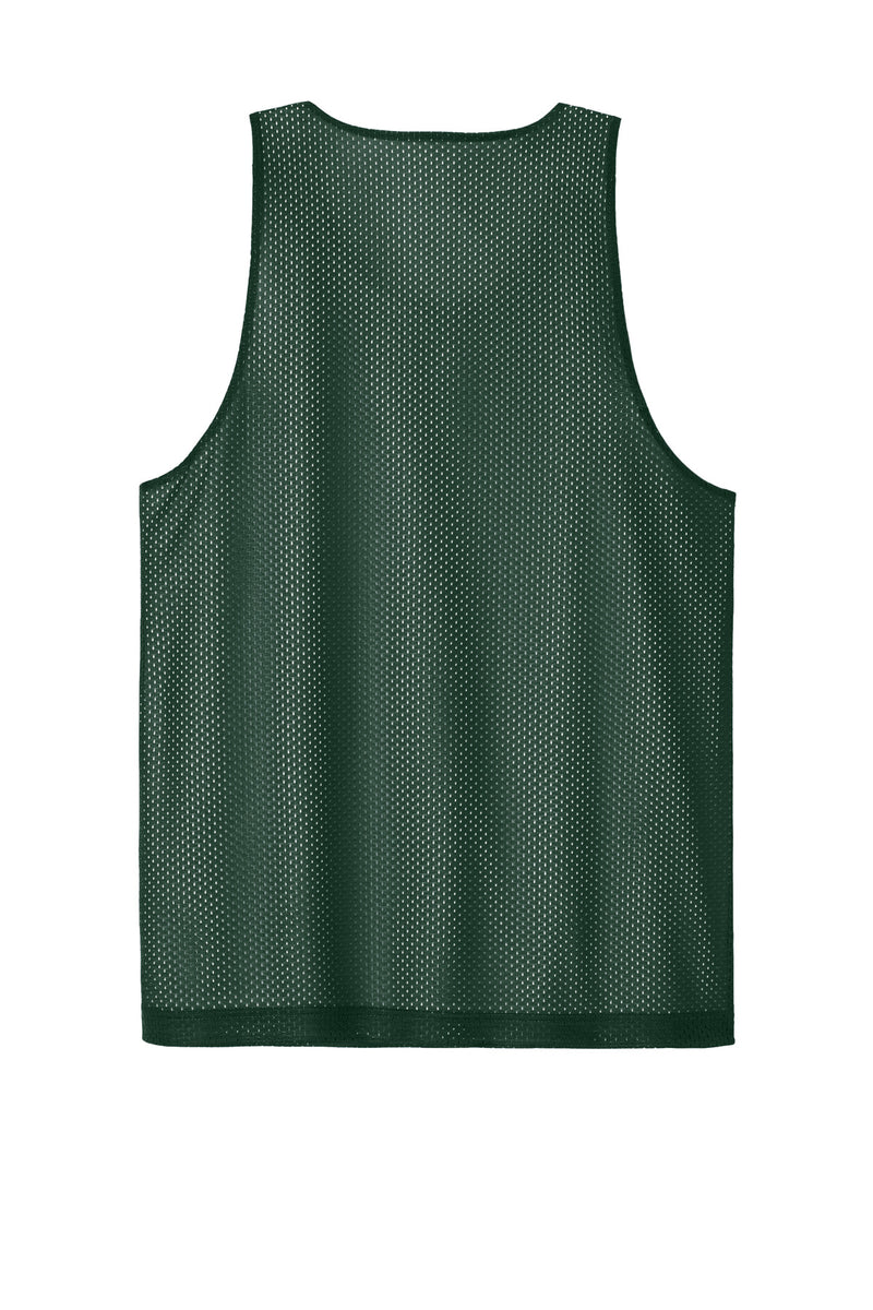 Sport-Tek PosiCharge Reversible Mesh Tank - Forest Green/ White