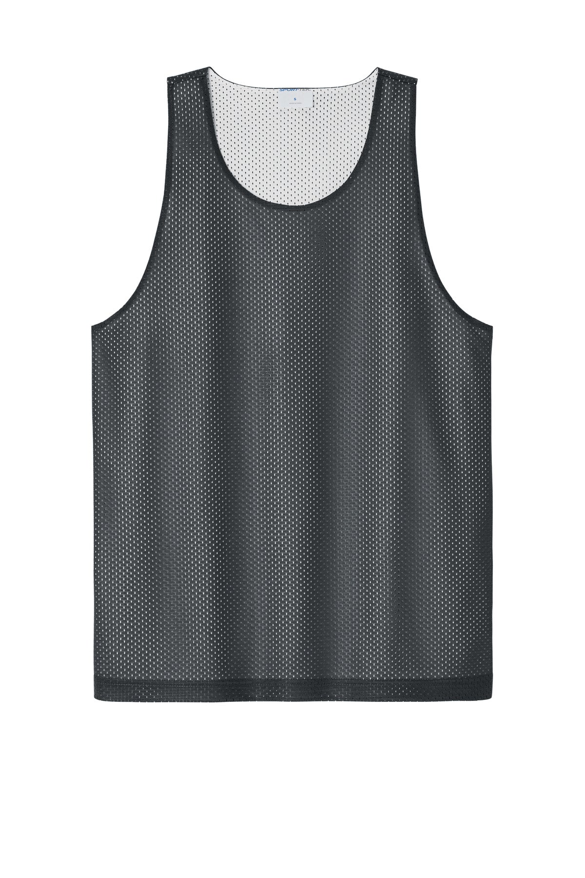 Sport-Tek PosiCharge Reversible Mesh Tank - Iron Grey/ White