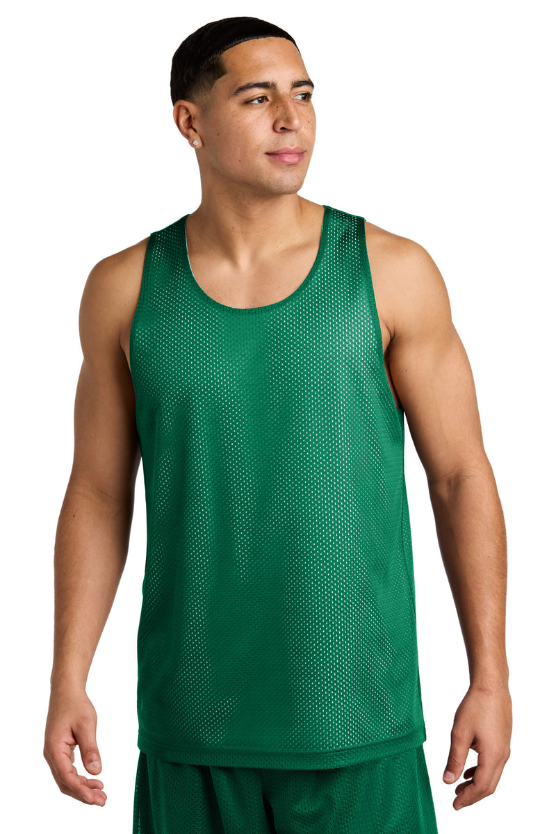 Sport-Tek PosiCharge Reversible Mesh Tank - Kelly Green/ White
