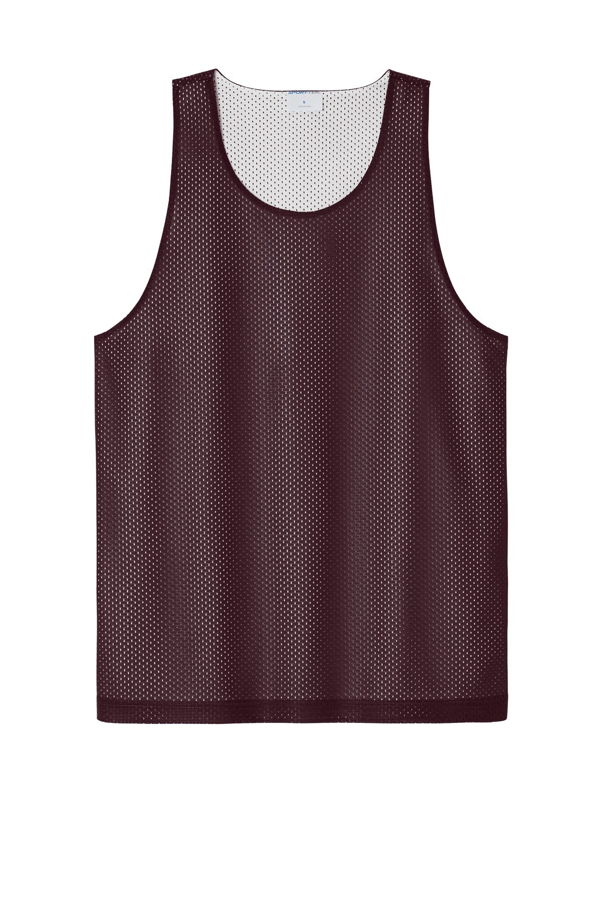 Sport-Tek PosiCharge Reversible Mesh Tank - Maroon/ White