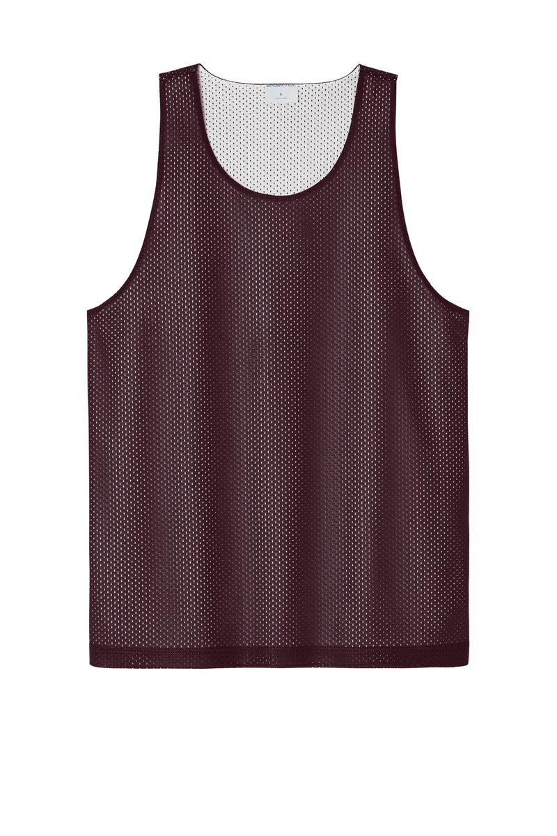 Sport-Tek PosiCharge Reversible Mesh Tank - Maroon/ White