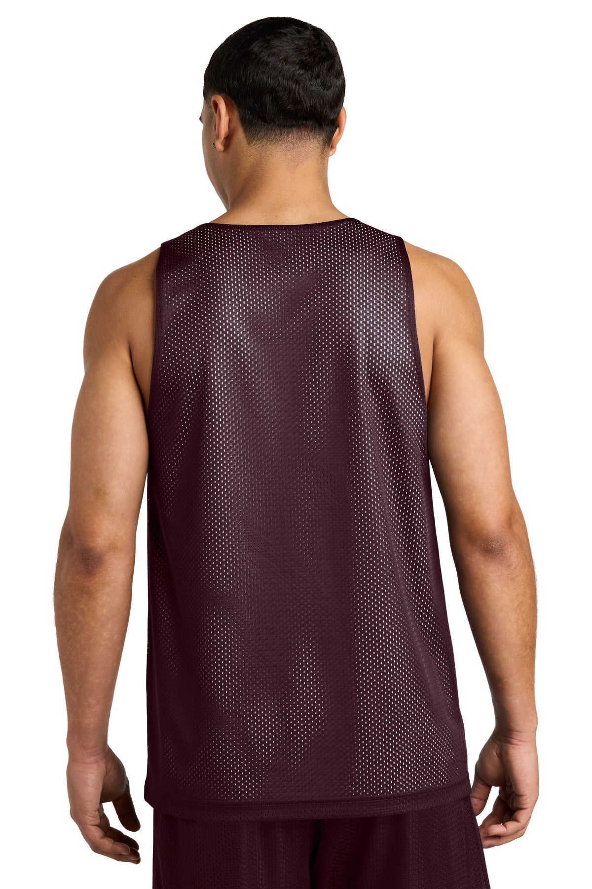 Sport-Tek PosiCharge Reversible Mesh Tank - Maroon/ White