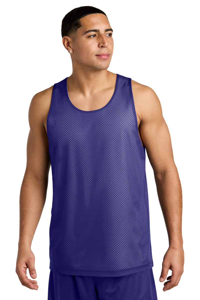 Sport-Tek PosiCharge Reversible Mesh Tank - Purple/ White