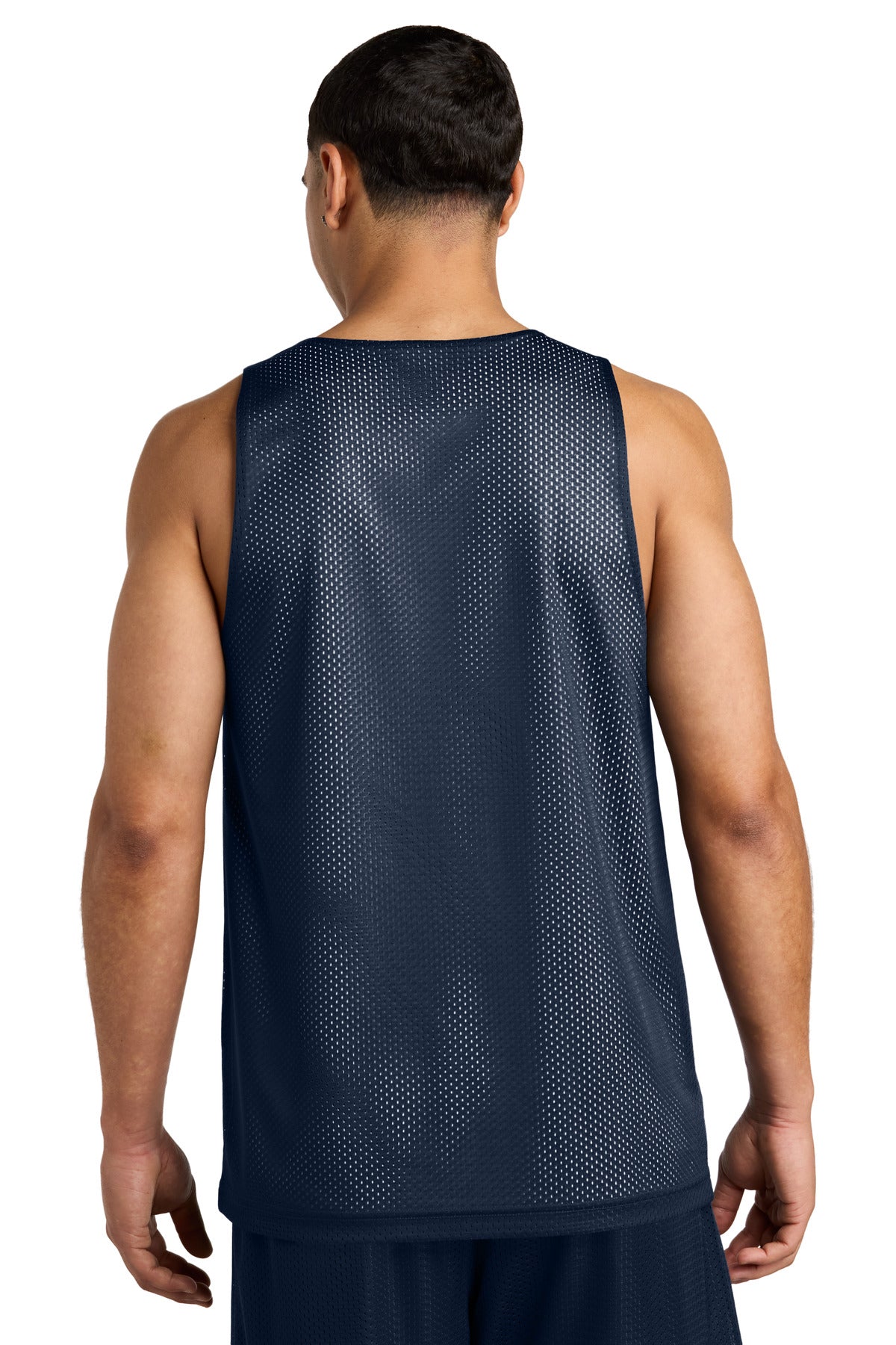 Sport-Tek PosiCharge Reversible Mesh Tank - True Navy/ White
