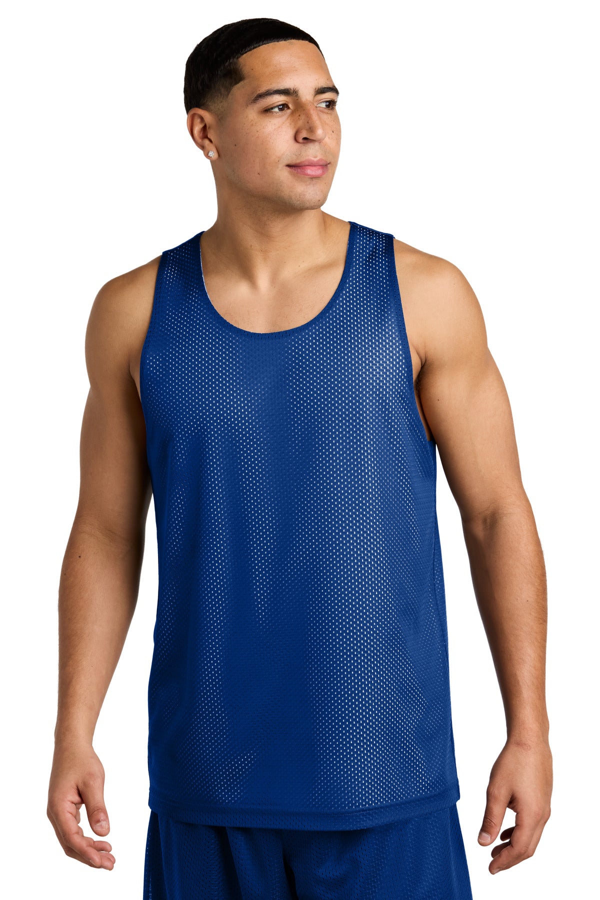 Sport-Tek PosiCharge Reversible Mesh Tank - True Royal/ White