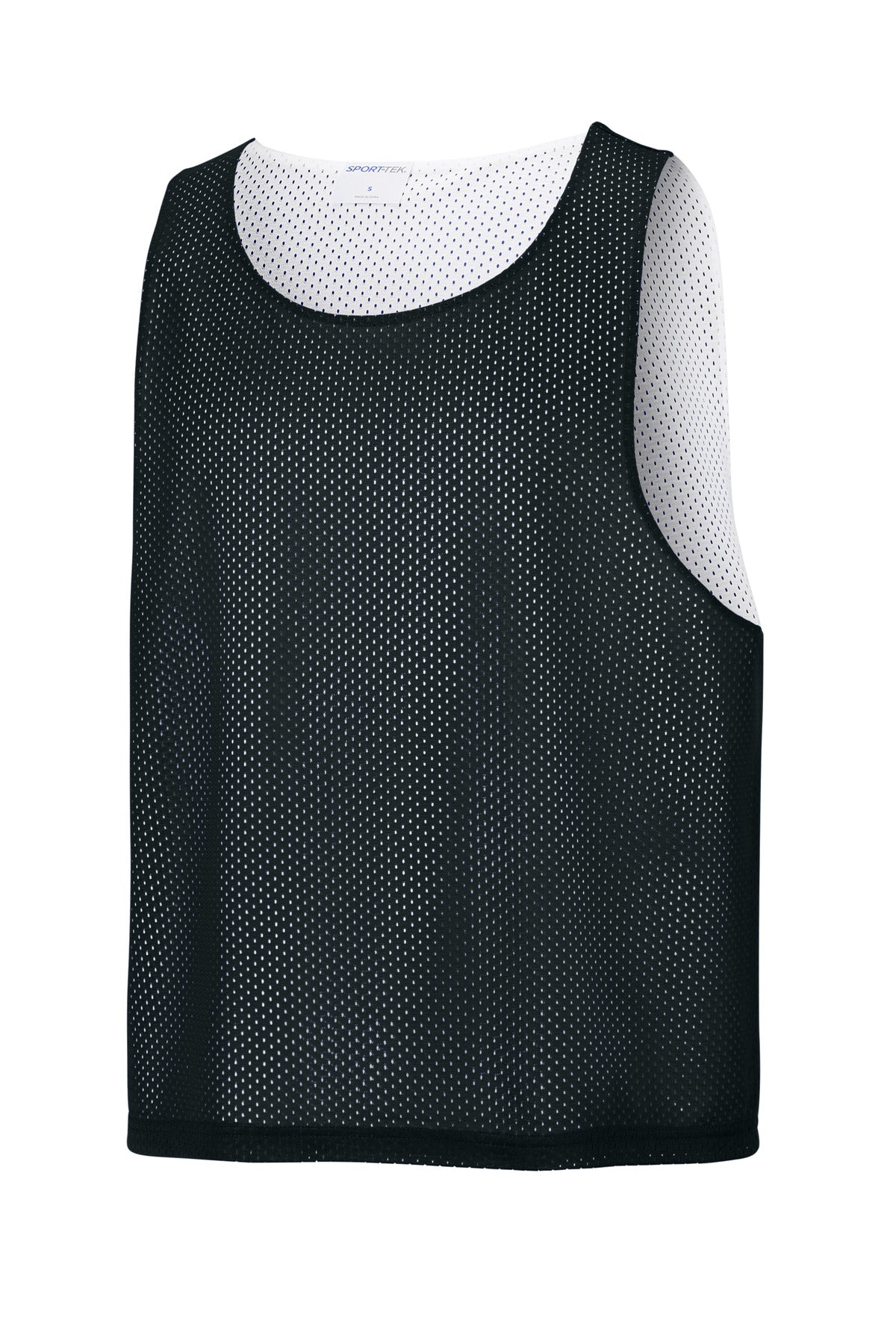 Sport-Tek Lacrosse Reversible Pinnie - Black/ White