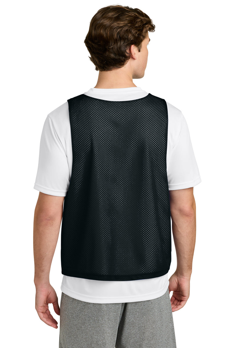 Sport-Tek Lacrosse Reversible Pinnie - Black/ White