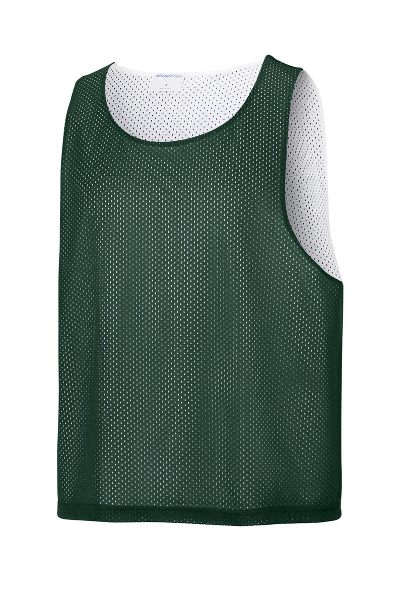 Sport-Tek Lacrosse Reversible Pinnie - Forest Green/ White