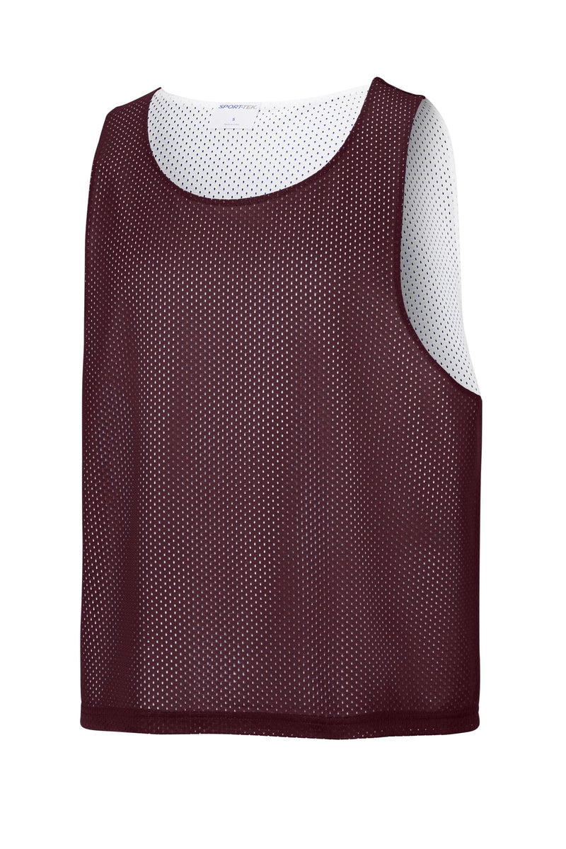 Sport-Tek Lacrosse Reversible Pinnie - Maroon/ White