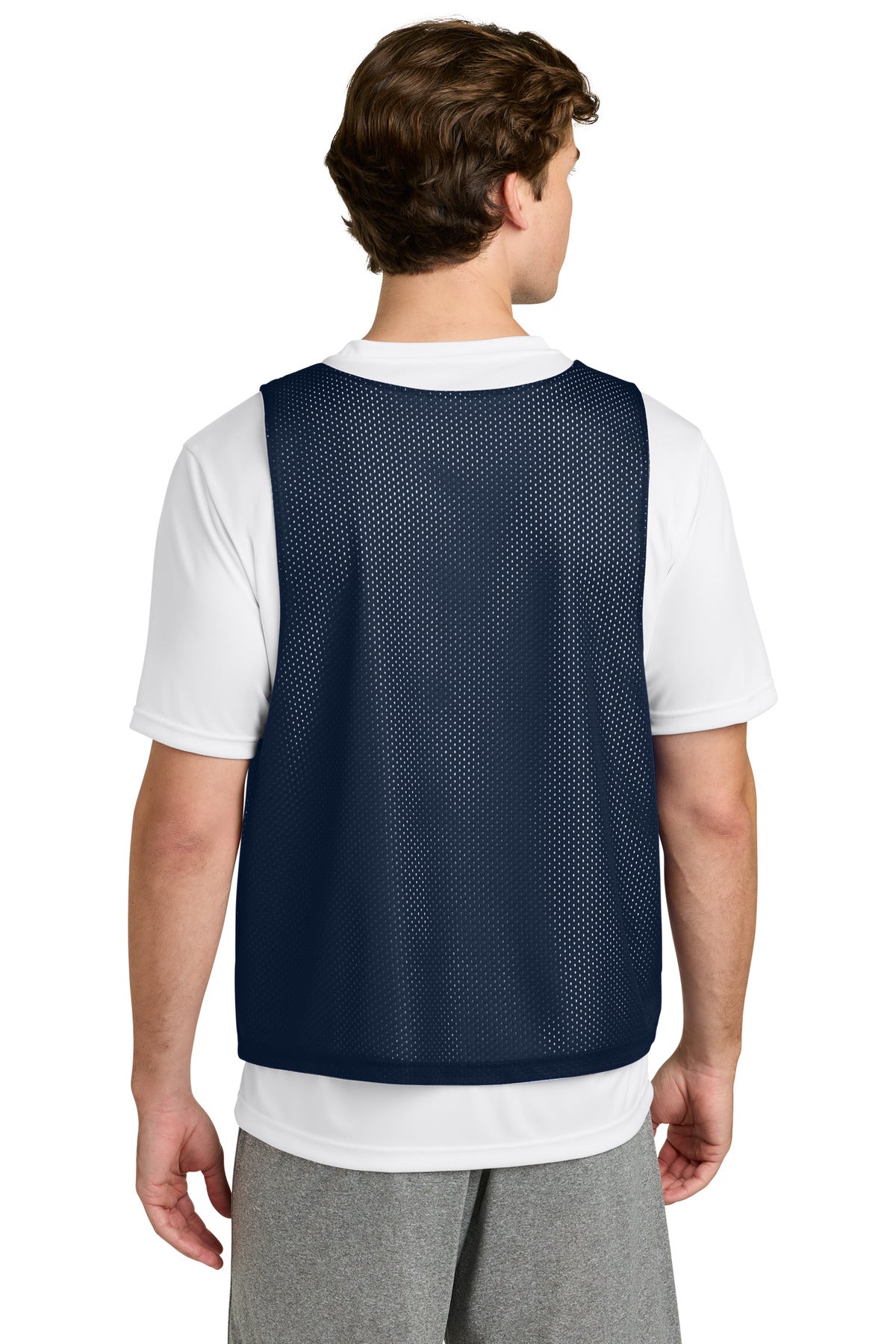 Sport-Tek Lacrosse Reversible Pinnie - True Navy/ White