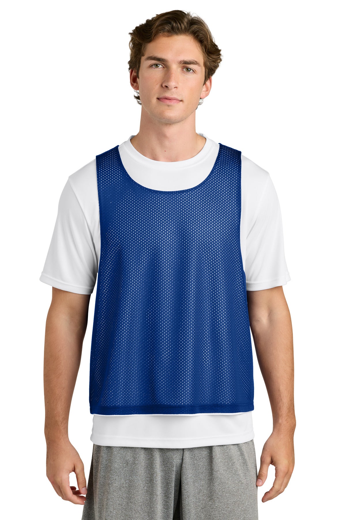 Sport-Tek Lacrosse Reversible Pinnie - True Royal/ White