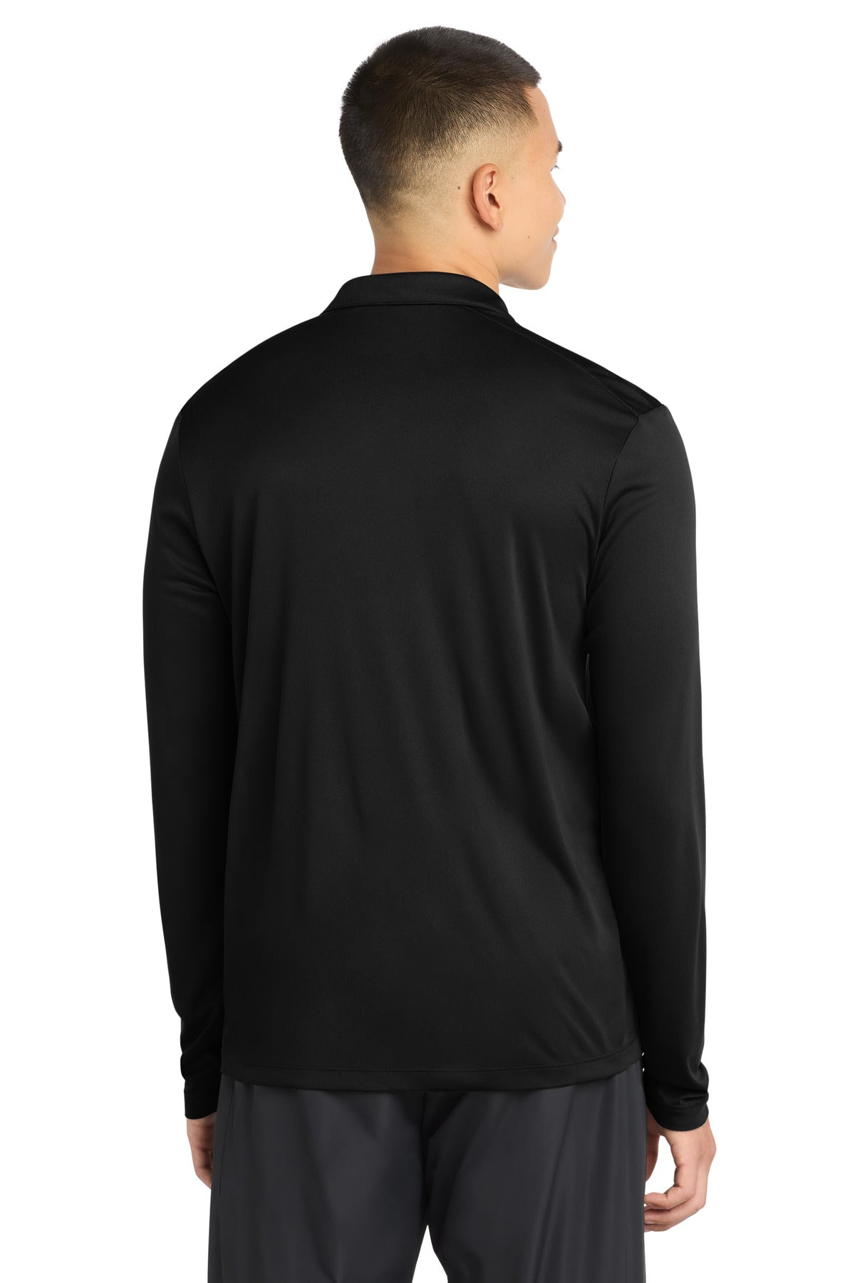 Sport-Tek   Posi-UV  Pro Long Sleeve Polo - Black