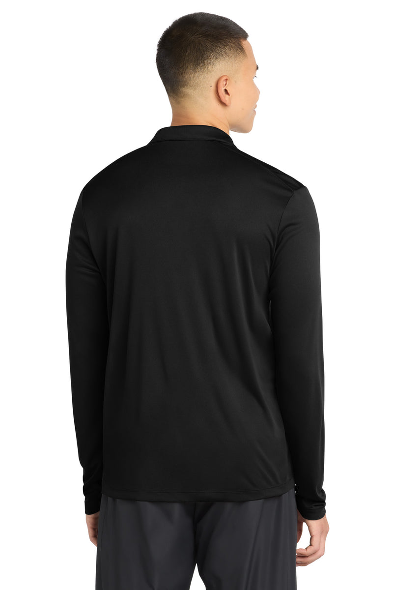 Sport-Tek   Posi-UV  Pro Long Sleeve Polo - Black