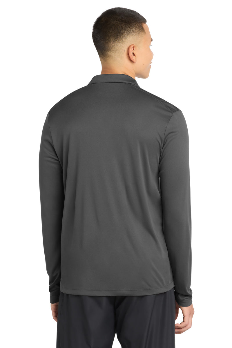 Sport-Tek   Posi-UV  Pro Long Sleeve Polo - Dark Smoke Grey