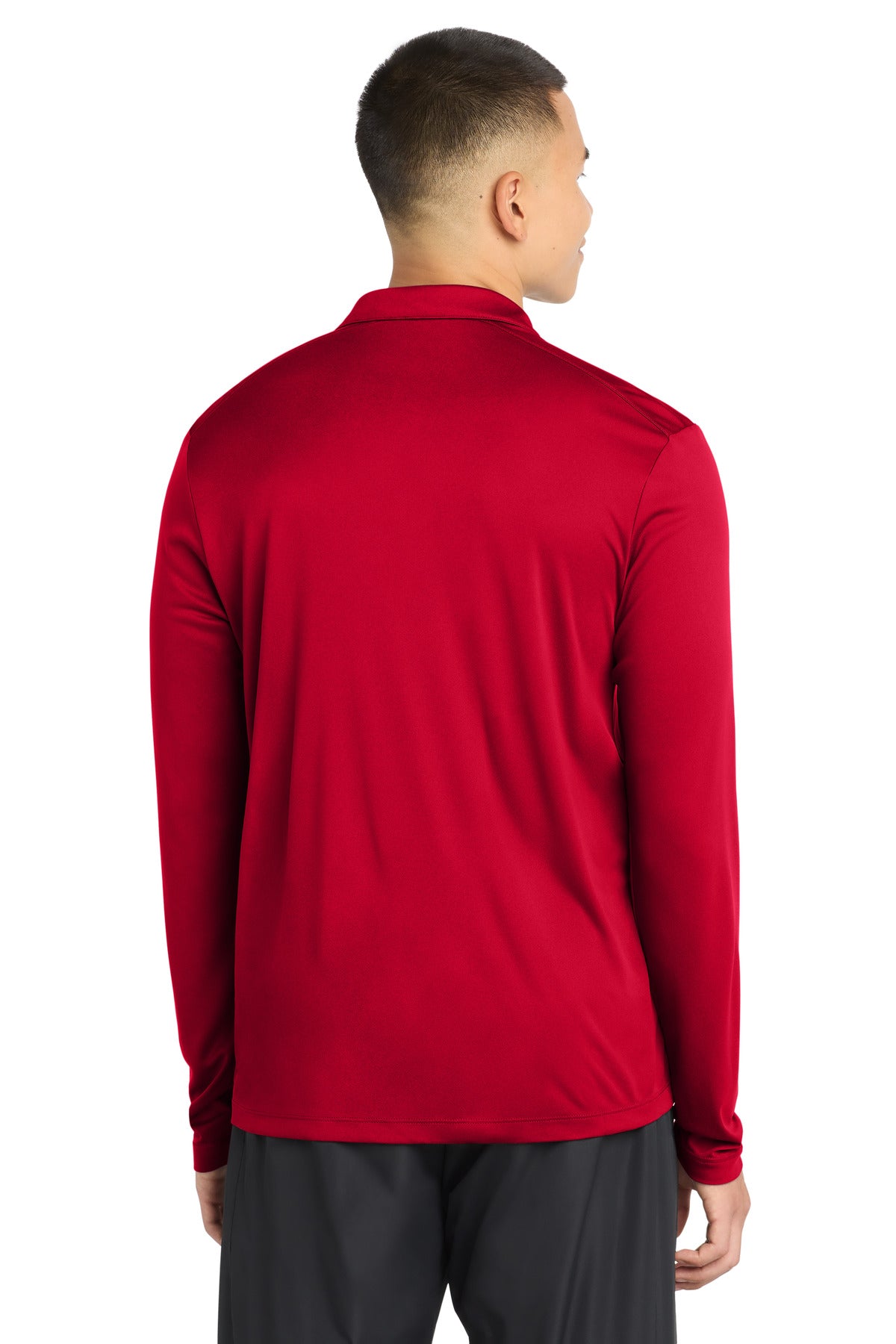 Sport-Tek   Posi-UV  Pro Long Sleeve Polo - True Red