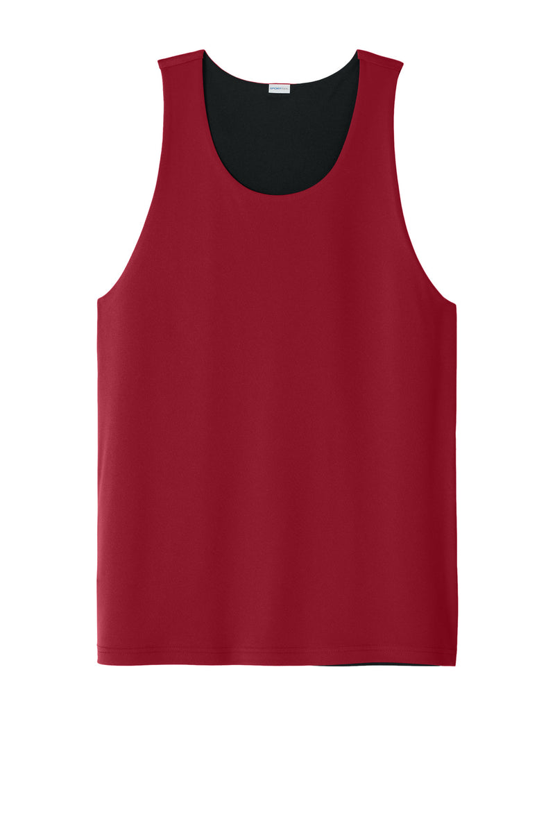 Sport-Tek PosiCharge Competitor Rev Tank - Deep Red/ Black