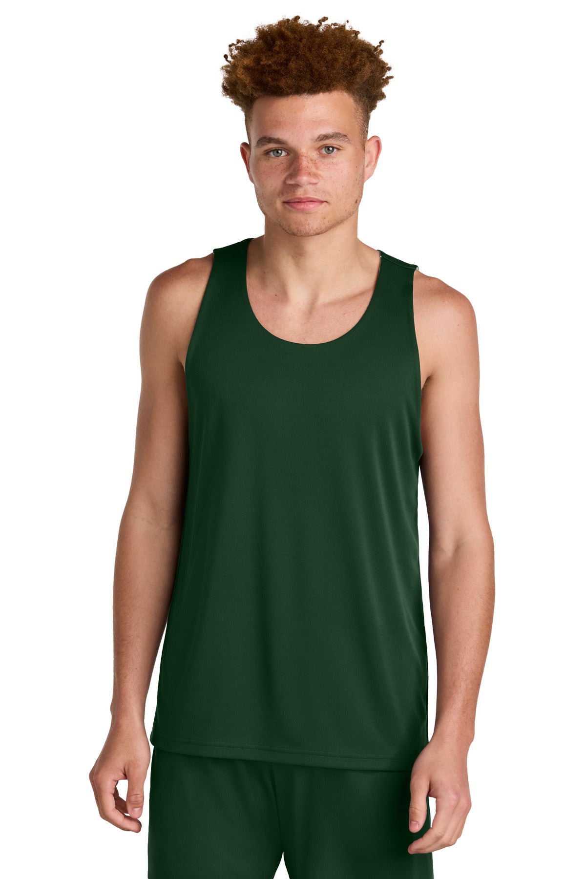 Sport-Tek PosiCharge Competitor Rev Tank - Forest Green/ White