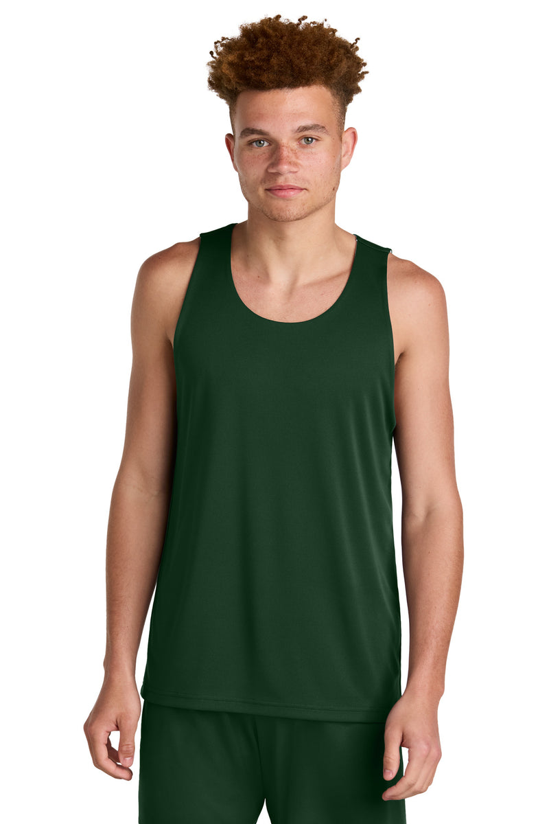 Sport-Tek PosiCharge Competitor Rev Tank - Forest Green/ White