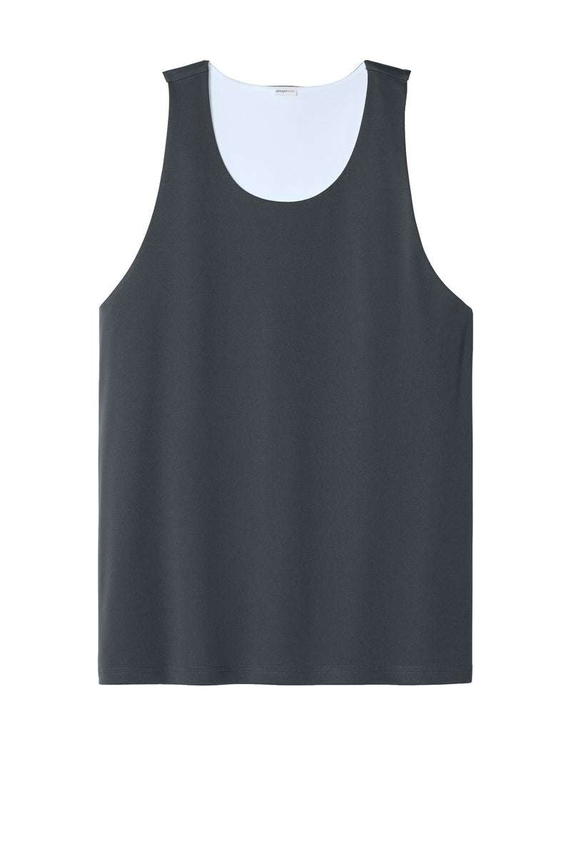 Sport-Tek PosiCharge Competitor Rev Tank - Iron Grey/ White